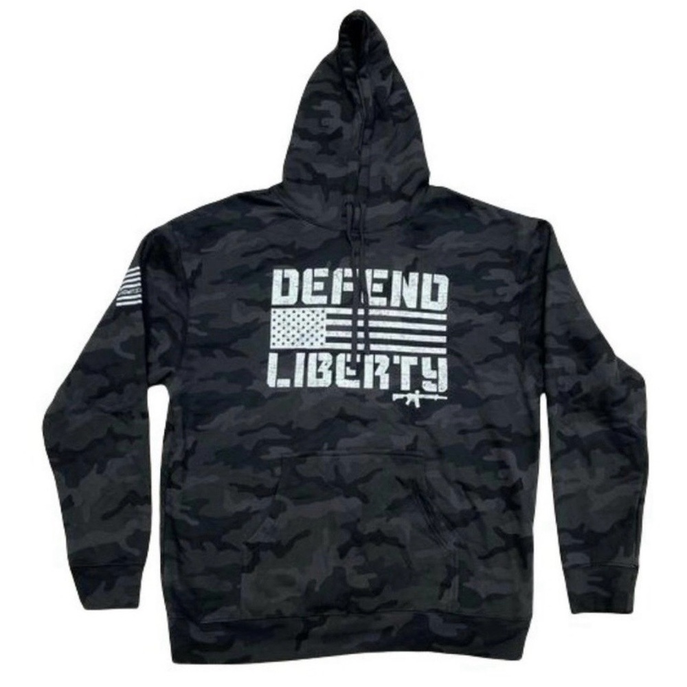 Howitzer "Defend Liberty" Black Camo Hoodie - Picture 3 of 11